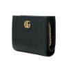 圖片 Gucci GG Marmont 光面皮革釦式拉鍊短夾(790063-黑)