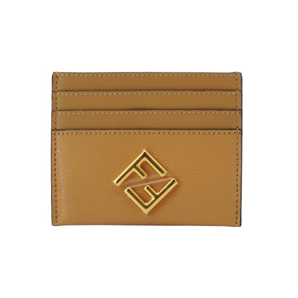 圖片 Fendi 品牌FF logo壓紋皮革卡片夾(8M0445-奶茶色)