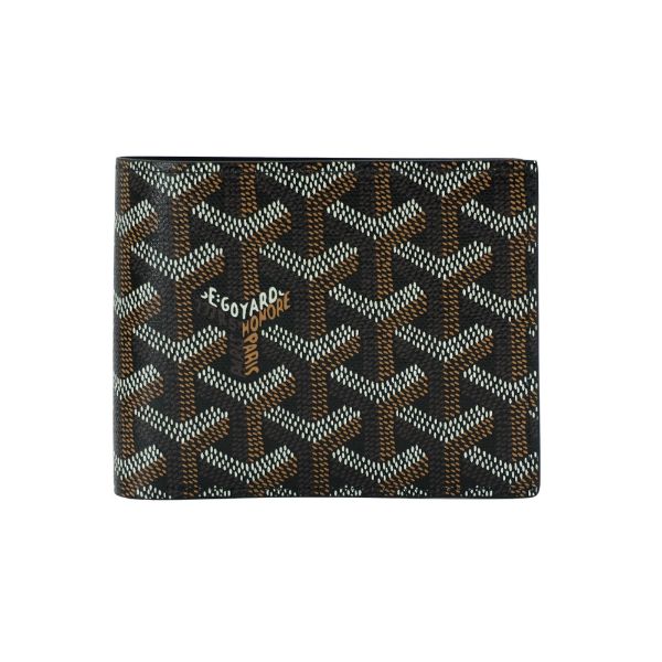 圖片 Goyard Victoire Wallet 帆布對折8卡短夾(黑)