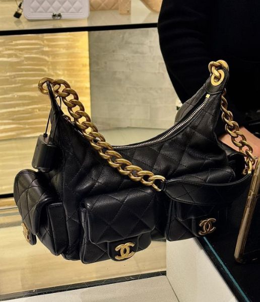 圖片 Chanel 香奈兒Jennie同款chanel 小型嬉皮hobo 黑 