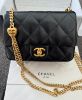 圖片 Chanel 香奈兒 AS3829 愛心調節鍊 羊皮方胖 黑 