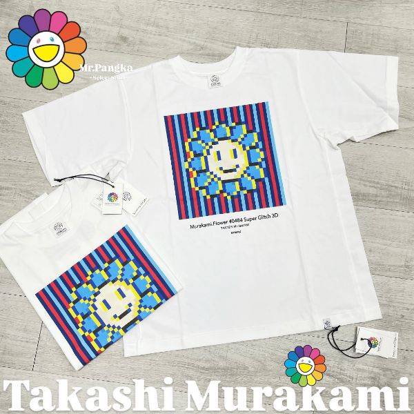 圖片 𝐌𝐫.𝐏𝐚𝐧𝐠𝐤𝐚©現貨❤️Murakami Flower Super Glitch 3D T-shirt 村上隆 馬賽克 遊戲機 太陽花 短T