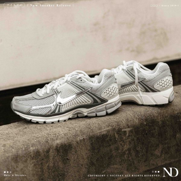 NICEDAY 現貨 Nike Zoom Vomero 5 Metallic Silver 灰銀 骨白 白 白灰 銀鉤 慢跑 IM2219-121
