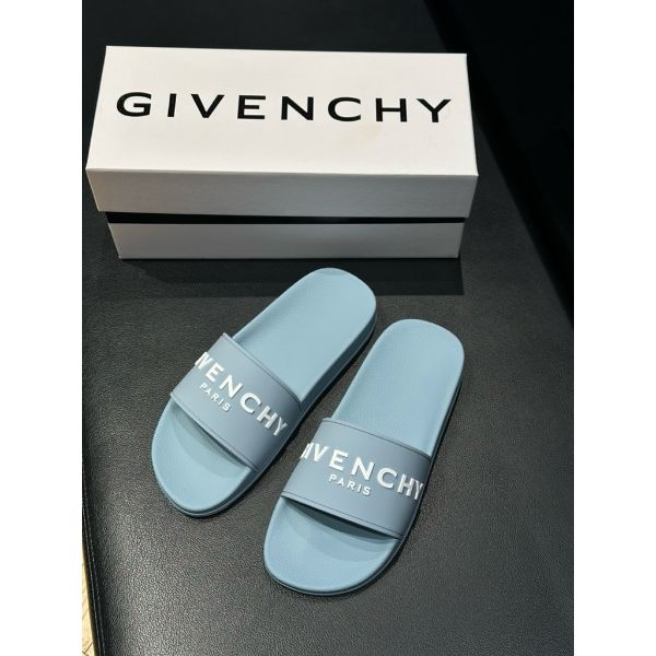 圖片 Givenchy 紀梵希 經典字母設計 淡藍色、橘色 男生 夏季必備拖鞋