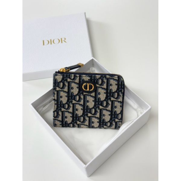 圖片 Dior 滿版刺繡搭配CD 新品 女生 錢包 皮夾