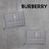 圖片 ［SKR精品服飾］BURBERRY  TB銀標logo 小羊皮 拉鍊零錢包 大象灰色