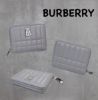 圖片 ［SKR精品服飾］BURBERRY  TB銀標logo 小羊皮 拉鍊零錢包 大象灰色