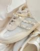 圖片 Adidas Originals Samba OG 珍珠香檳 米杏色 淺灰色 香檳金 絲綢 珍珠 金鍊 復古 德訓鞋 T頭鞋 JQ2616/預購