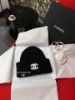 圖片 Chanel 25B 泰迪logo冷帽 毛帽 黑色