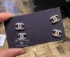 圖片 Chanel 銀 經典cc水鑽耳釘