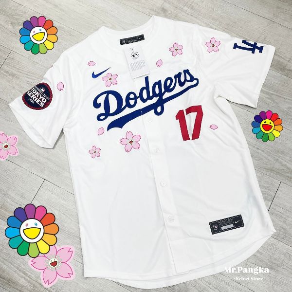 圖片 𝐌𝐫.𝐏𝐚𝐧𝐠𝐤𝐚©現貨❤️村上隆 x MLB 大谷翔平 漢字櫻花球衣 中文字 聯名 限量 小花 球衣 櫻花 東京開幕戰