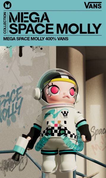 圖片 𝐌𝐫.𝐏𝐚𝐧𝐠𝐤𝐚©現貨❤️POP MART 泡泡瑪特 MEGA珍藏系列 SPACE MOLLY x VANS 限量聯名