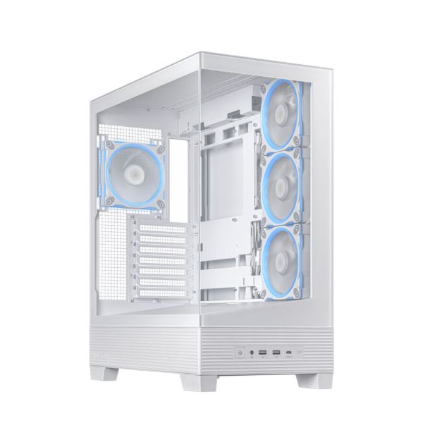 圖片 【ASUS 華碩】A31 PLUS 電腦機殼 全景玻璃 白