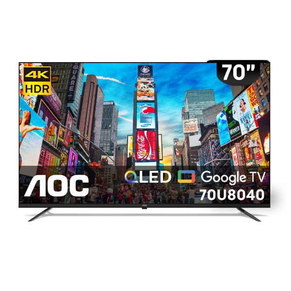 圖片 【出清】【含基本安裝】AOC 70型4K QLED Google TV 智慧顯示器70U8040– 展示機福利機