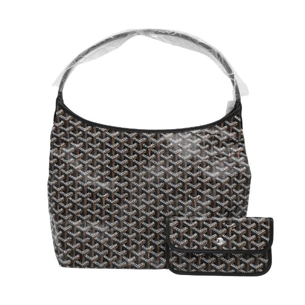 圖片 Goyard Hobo PM 印花帆布肩背托特包(黑)