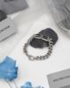 圖片 BALENCIAGA BB LOGO手鍊-銀色(尺寸L)(預購)