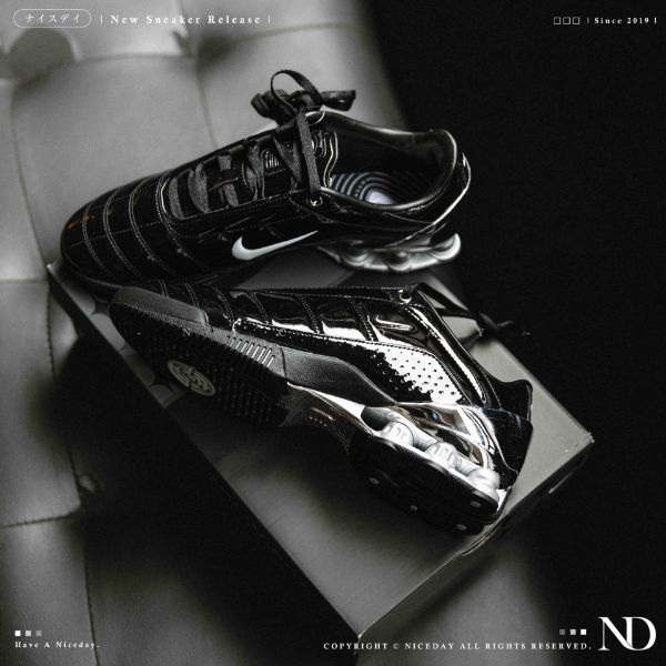 NICEDAY 代購 Maha Amsterdam x Nike Total 90 Shox 聯名 復古 黑 漆皮 亮面 IM9326-001