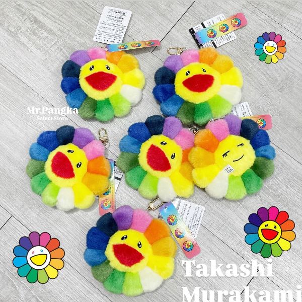 圖片 𝐌𝐫.𝐏𝐚𝐧𝐠𝐤𝐚©現貨❤️村上隆 新款 雙面彩色小花大吊飾 毛絨吊飾 太陽花 彩色小花 包包吊飾 雙面表情