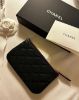 圖片 Chanel 香奈兒 一字拉鍊零錢包 黑金