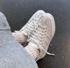 圖片 Adidas Originals Handball Spezial 珠光白 白色 小香風 漆皮 菱格紋 復古 德訓鞋 T頭鞋 KJ0854/預購