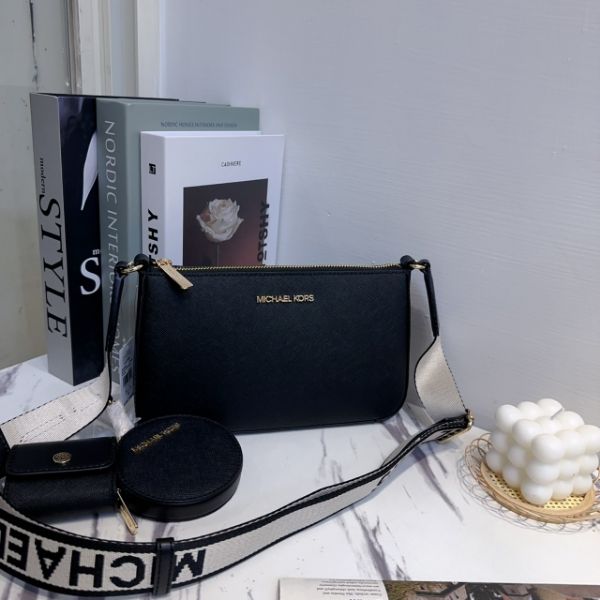 圖片 Michael Kors MK三合一麻將包 肩背包  經典黑