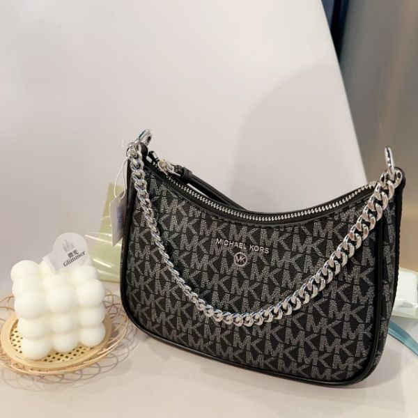 圖片 ［SKR精品服飾］Michael Kors MK 滿版黑灰 腋下包