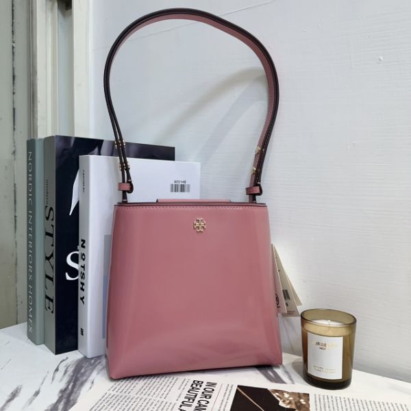 圖片 ［SKR精品服飾］Tory Bruch TB 粉色 亮面漆皮 水桶包