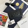 圖片 CHANEL COCO 黑金菱格紋荔枝小牛皮 信封長夾