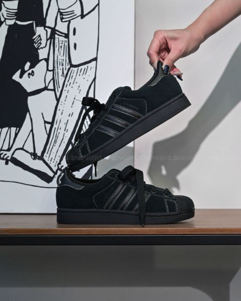 iSNEAKERS 現貨 Adidas Superstar II "Core Black" 純黑麂皮 JH5470、KI9520