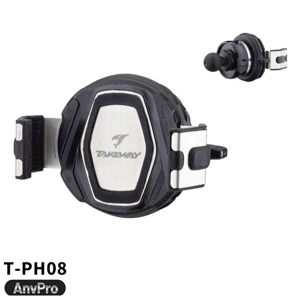 圖片 【台中硬了安全帽】TAKEWAY 黑隼2 手機架 單上座 雙磁浮