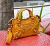 圖片 巴黎世家 Balenciaga 309544 Giant Mini City 迷你金扣 機車包 7730 黃