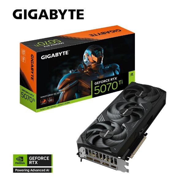 圖片 【GIGABYTE 技嘉】RTX 5070 Ti WINDFORCE OC SFF 16G 顯示卡 (N507TWF3OC-16GD)