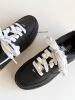 圖片 Nike Air Force 1 AF1 黑白色 黑武士 黑白武士 皮革 寬鞋帶 焦糖底 大童款 HQ1911-001/預購