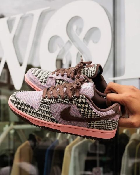 Focus Store Harris Tweed x Nike Dunk Low Wmns Purple Pink HQ5036902