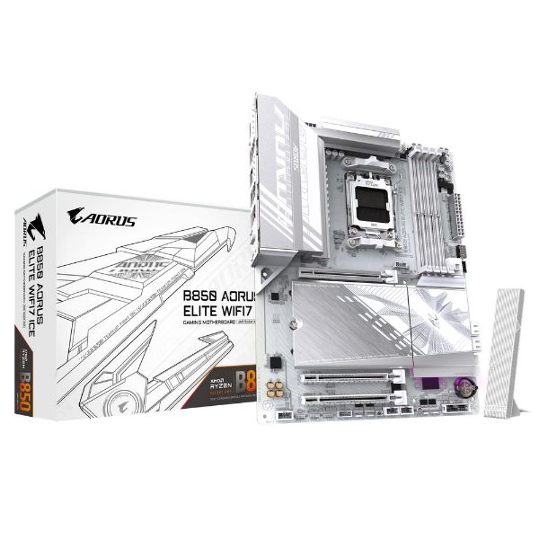 圖片 (加碼送AOC大鼠墊) 【GIGABYTE 技嘉】B850 AORUS ELITE WIFI7 ICE AMD AM5 主機板