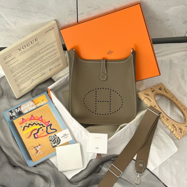 圖片 Hermès Evelyne 29 大象灰銀釦