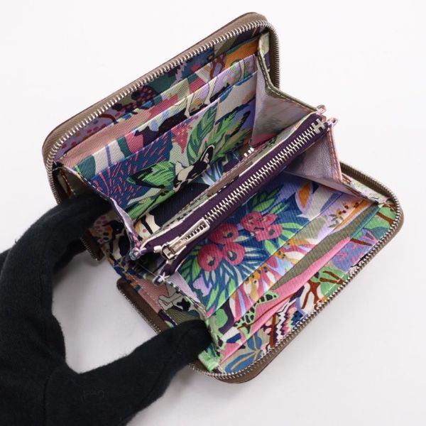 圖片 Hermes 象灰銀x內裡自由之城絲巾短夾