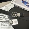 圖片 GUCCI GG 銀頭黑咖雙面皮帶3.7CM