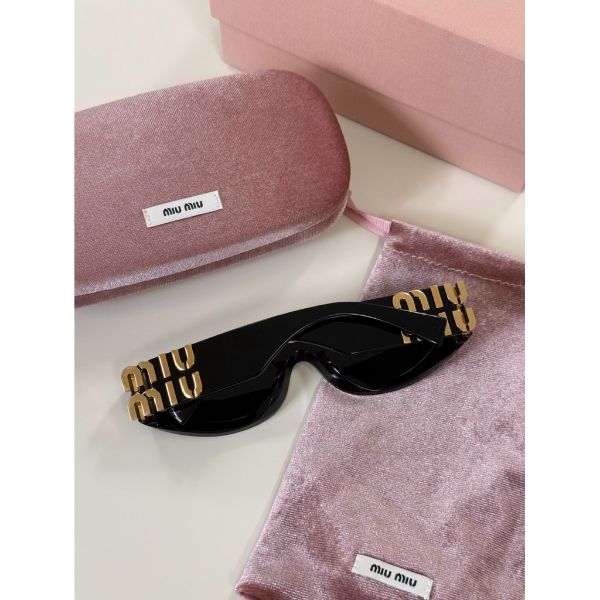 圖片 Miu miu 經典 黑金配色 貓眼框 女生 爆款墨鏡