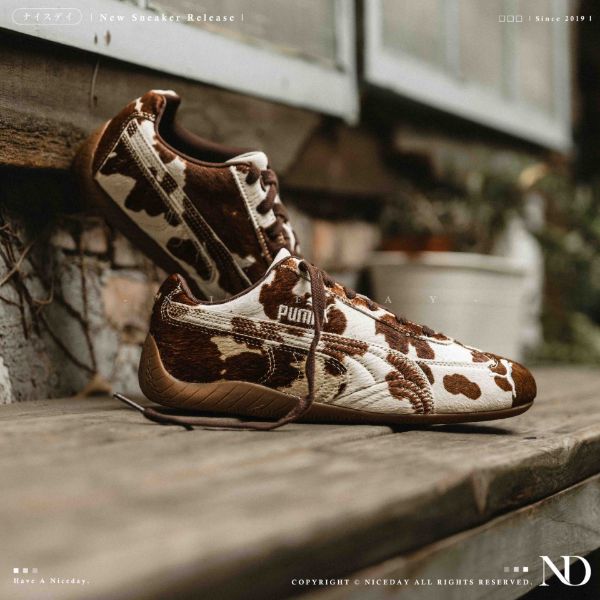 NICEDAY 現貨 Puma Speedcat OG Cow Print 乳牛 奶牛 馬鬃毛 毛 薄底 賽車鞋 女款 406141-01