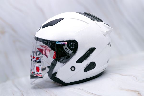 圖片 🛑台南昇群🛑KYT DJ 亮白 素色 3/4罩安全帽 半罩 雙鏡片 齒排扣