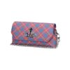 圖片 【Vivienne Westwood】女款 Pouch Mini 格紋斜背包 藍色/橘色 - 5C010004W S0022/K302