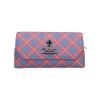 圖片 【Vivienne Westwood】女款 Pouch Mini 格紋斜背包 藍色/橘色 - 5C010004W S0022/K302