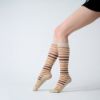 圖片 【LUCAS&LOUIS】(二入組 )AI鍺-全效壓力疏導襪/標準款/健身、久站、櫃姐、醫護/100%台灣製造  (條紋棕)  