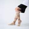 圖片 【LUCAS&LOUIS】(二入組 )AI鍺-全效壓力疏導襪/標準款/健身、久站、櫃姐、醫護/100%台灣製造  (條紋棕)  