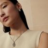 圖片 Hermes Mini Maillon 黑銀豬鼻項鍊