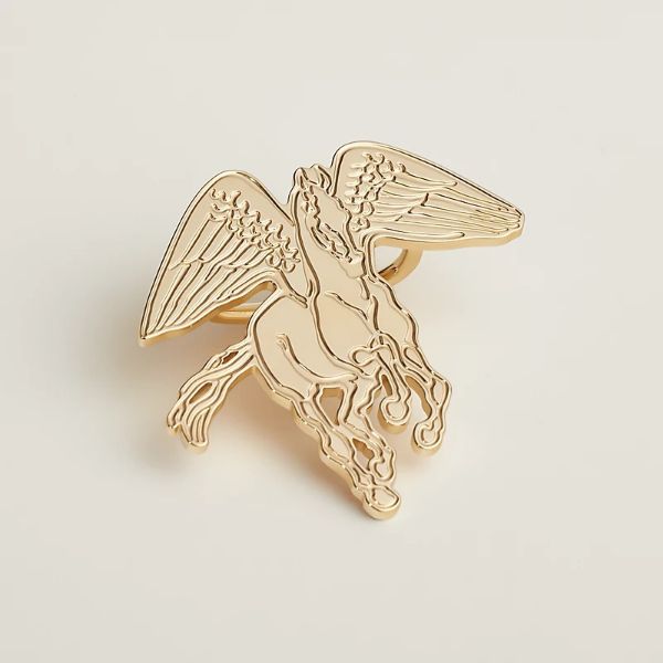圖片 Hermes Pegase 金色飛馬絲巾環