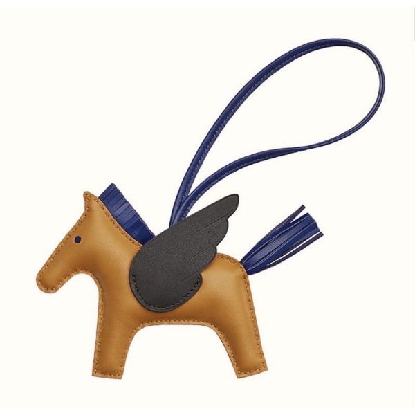 圖片 Hermes Rodeo PM 芝麻色/寶石藍/黑翅膀小飛馬吊飾