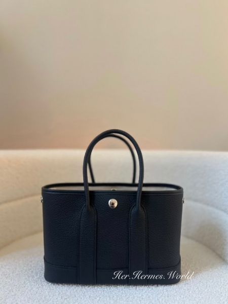 圖片 Hermes Neo Garden Party23 黑銀/W刻