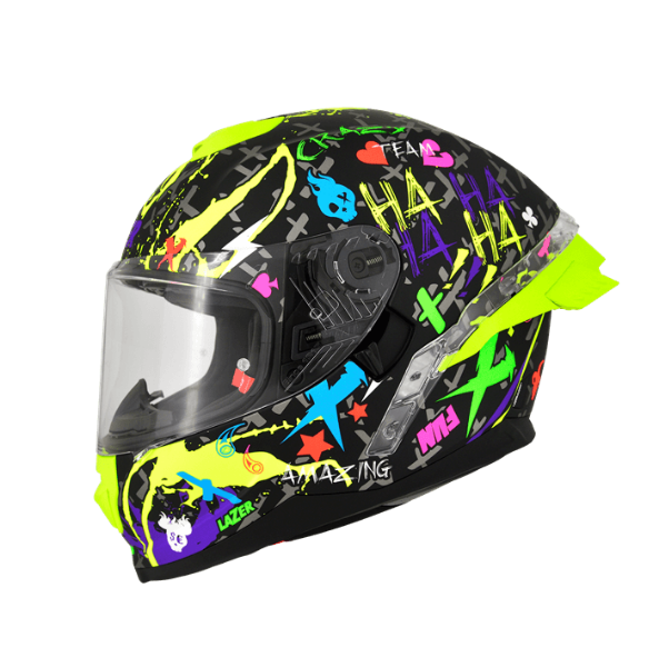 圖片 熊彬安全帽⎜LAZER Helmet Rafale SR Crazy 全罩安全帽 大鴨尾  亮黑/螢光黃 現貨